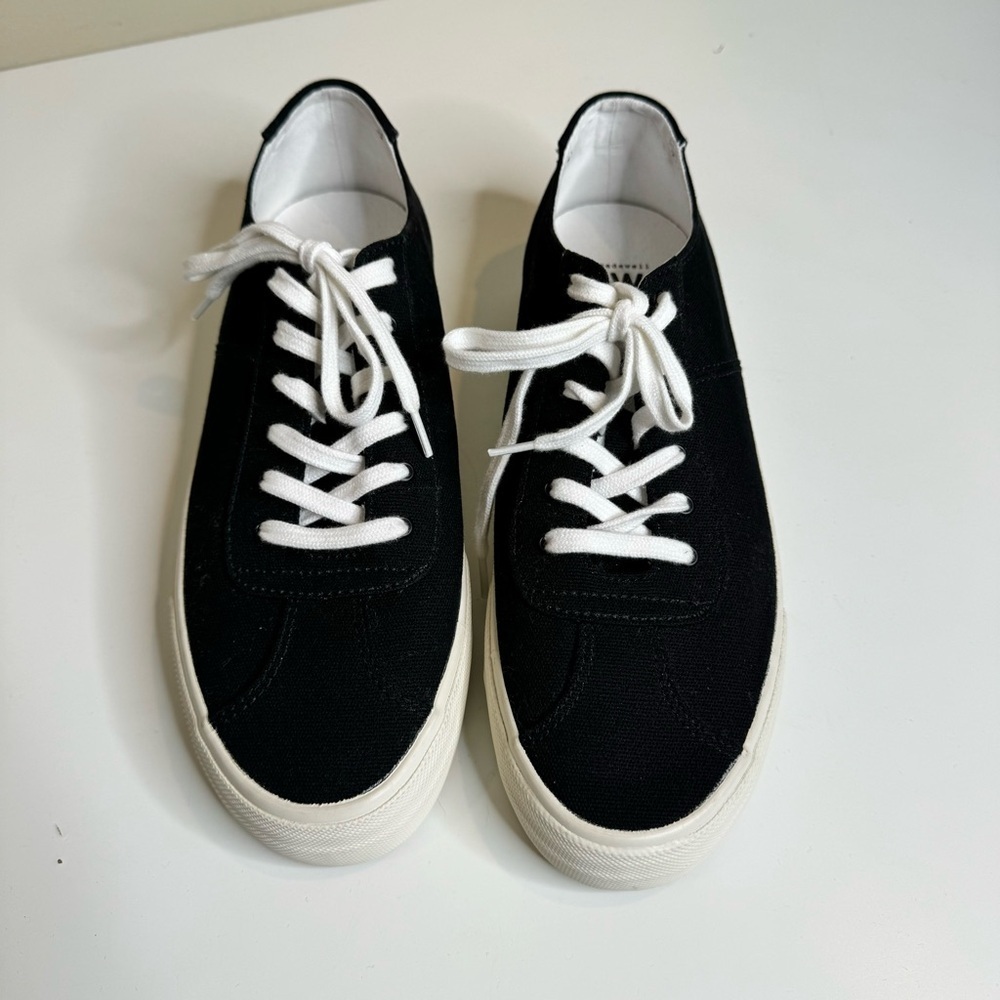 Madewell Sidewalk Low-Top Sneakers in black Canvas